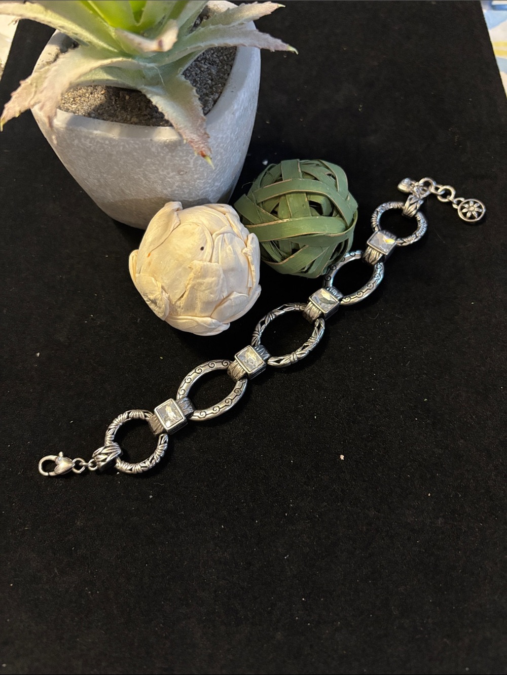 Brighton Silver Toned Linked Bracelet
